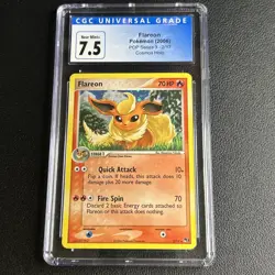2006 Pokemon POP Series 3 Flareon CGC 7 English #2 Cosmos Holo Swirl 💫 - Image 1