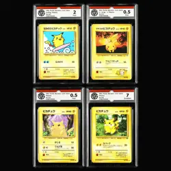CCG 0.5/2/7 1996 Pokemon JPN Surfing Pikachu&Lt.Surge's Pikachu&Pikachu 4PCS - Image 1
