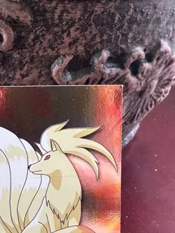 1999 Topps Pokemon Ninetails #38 HOLO FOIL Blue Logo - Image 3