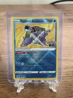 Pokemon TCG Pokemon Go Radiant Blastoise 018/078 Rare Holo - Image 1
