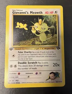 Giovanni’s Meowth 1st Edition – Gym Challenge 43/132 Vintage Pokemon WOTC - Image 4
