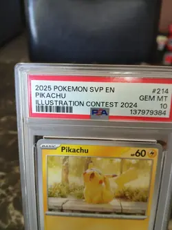 2025 POKEMON SVP EN-SV BLACK STAR PROMO ILLUSTRATION CONTEST 2024 PIKACHU PSA 10 - Image 2