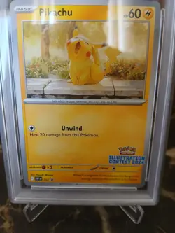 2025 POKEMON SVP EN-SV BLACK STAR PROMO ILLUSTRATION CONTEST 2024 PIKACHU PSA 10 - Image 3