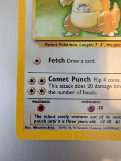 Pokemon TCG Kangaskhan Jungle 5/64 Holo Unlimited Holo Rare - Image 5