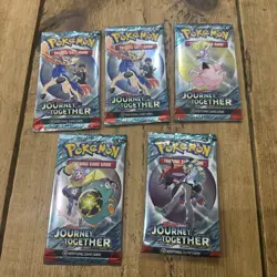 5 X Pokemon Pokemon Journey Together Scarlett Violet Booster Pack New mint - Image 1