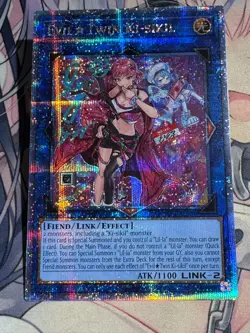 YuGiOh Asian Eng SLF1-AE086 Evil Twin Ki-siki Alternative Uncensored Art QCSE - Image 3