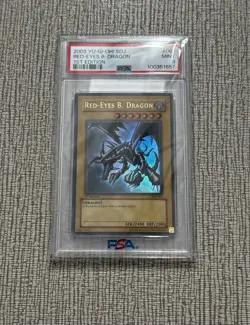 Yu-Gi-Oh! SDJ 1st Edition Red-Eyes Black Dragon SDJ-001 PSA 9 MINT - Image 1