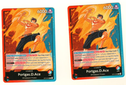 Set Of 2 Portgas.D.Ace OP13-002 Leader One Piece Trading Card - Image 3