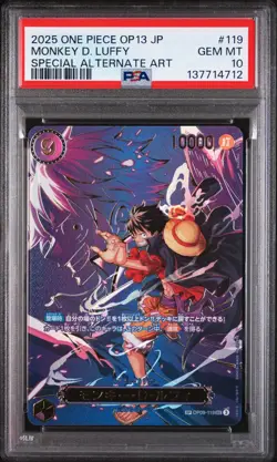 One Piece OP13-Carrying on his Will Monkey D. Luffy OP09-119 PSA 10 Japanese - Image 1