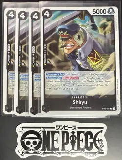 4x One Piece OP10-086 R Shiryu - English - Foil - Playset - TCG - NM/M - Image 1