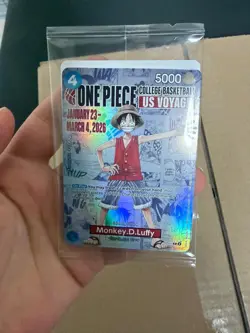 One Piece Monkey D. Luffy US Voyage College Basketball Promo SEALED - Image 1