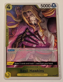 Basil Hawkins OP10-109 Rare R EN NM One Piece TCG Holo - Image 1