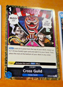 ONE PIECE ENGLISH CARD RARE HOLO GAME CARTE CROSS GUILD OP09-057 EN NM - Image 1