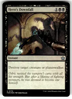 FOIL - Hero's Downfall - Foundations - MTG - Image 1