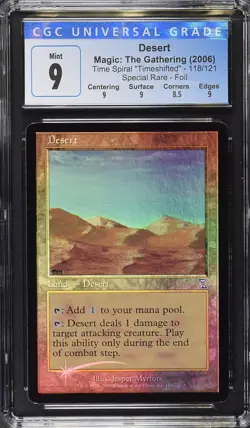 CGC 9 Mint - Desert - Time Spiral Timeshifted Foil - MTG - Image 1