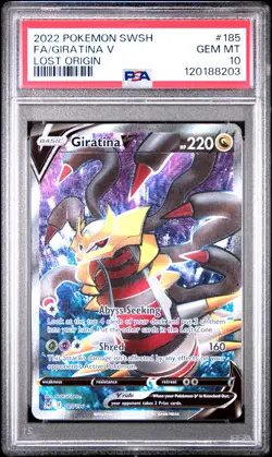 2022 Pokemon Giratina V (Full Art) 185/196 Swsh11: Lost Origin Holo PSA 10 GEM - Image 1