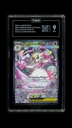 Pokemon Mega Gardevoir EX 178/132 Mega Evolution SIR - TAG 9 w/ Guard - Image 1
