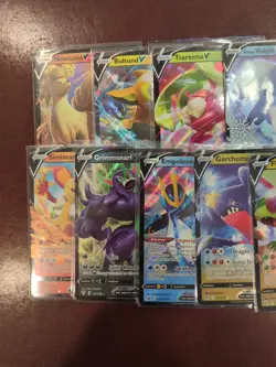 Pokemon Tcg V Vmax Mixed Lot Giratina Vulpix Garchomp - Image 2