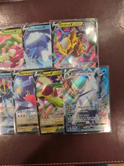 Pokemon Tcg V Vmax Mixed Lot Giratina Vulpix Garchomp - Image 3