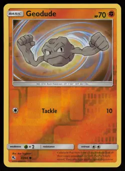 GEODUDE 33/68 COMMON HIDDEN FATES POKEMON REVERSE HOLO NM/M - Image 1