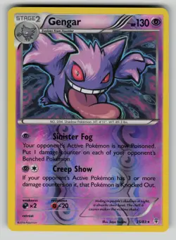 Gengar 35/83 RH Rare Generations Pokemon Reverse Holo LP - Image 1