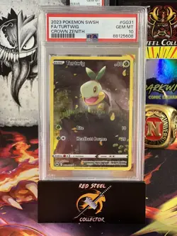 Turtwig Full Art Ultra Rare GG31/GG70 PSA 10 GEM MT - 2023 Pokemon Crown Zenith - Image 1
