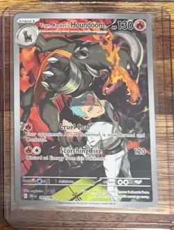 Pokemon Team Rocket's Houndoom 191/182 Destined Rivals Holo Illustration Rare - Image 1