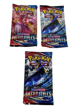 3X Battle Styles Booster Pack Pokemon Sword Shield SWSH New Sealed English - Image 1