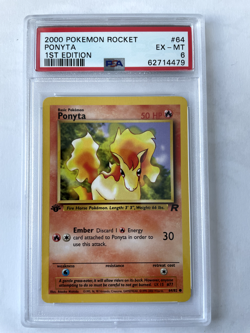 Ponyta #64, 1st Edition, PSA 6 MINT, Pokemon 2000 - Image 1
