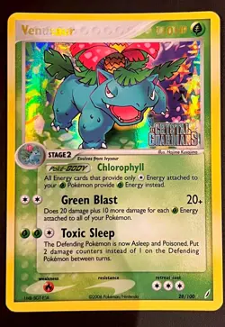 Pokemon Venusaur 28/100 Reverse Holo Stamped EX Crystal Guardians NM+ - Image 1