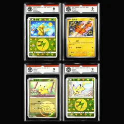 CCG 9 2022~25 Pokemon CHN Pikachu 4PCS - Image 1