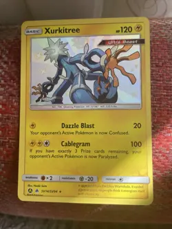 Pokemon TCG Xurkitree Hidden Fates SV14/SV94 Holo Shiny Holo Rare - Image 2