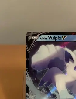 Pokemon TCG Alolan Vulpix V Silver Tempest 033/195 Holo Ultra Rare - Image 3