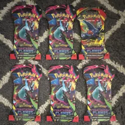 Pokemon Mega Evolution Phantasmal Flames Booster Pack Lot of 6. - Image 1