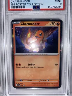 Pokemon 151 Poster Collection Set SEQUENTIAL PSA 9 Bulbasuar Charmander Squirtle - Image 3