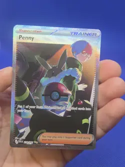 Pokemon Paldean Fates Penny 239/091 Special Illustration Rare Alternate Art NM - Image 2