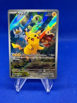Pokemon Scarlet & Violet SV Paldea Evolved Pikachu 027 Black Star Promo NM - Image 1