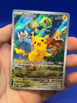 Pokemon Scarlet & Violet SV Paldea Evolved Pikachu 027 Black Star Promo NM - Image 2