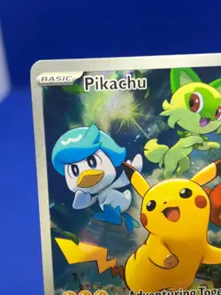 Pokemon Scarlet & Violet SV Paldea Evolved Pikachu 027 Black Star Promo NM - Image 3