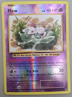 Mew 53/108 Evolutions Reverse Holo Rare Pokemon TCG - MP - Image 1