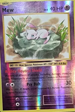 Mew 53/108 Evolutions Reverse Holo Rare Pokemon TCG - MP - Image 3