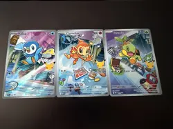 Chimchar Turtwig Piplup First Partner Illustration Collection Promo Set Pokemon - Image 1