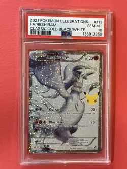 Reshiram 113/114 Celebrations: Classic Collection PSA 10 - Pokemon 2021 - Image 1