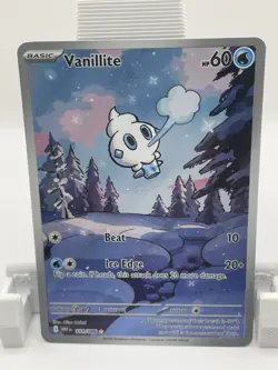 Pokemon Vanillite Illustration Rare 111/086 Sv: White Flare Holo 60 HP 2025 - Image 1