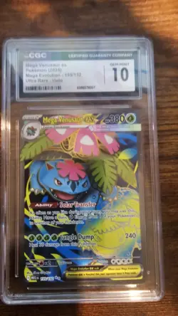 Pokemon TCG Mega Evolution Mega Venusaur Ex Full Art 155/132 CGC 10 - Image 1