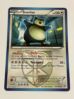 Snorlax (Team Plasma) 101/135⭐Non-Holo Plasma Storm ⭐NM-MINT😱🔥 - Image 1