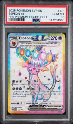 SVP EN PSA 10 Espeon ex 175 Promo PRE Premium Figure Collection Gem Mint Pokemon - Image 1