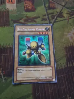 Yu-Gi-Oh Beta the Magnet Warrior DOR-E002 Secret Rare Card - Image 1