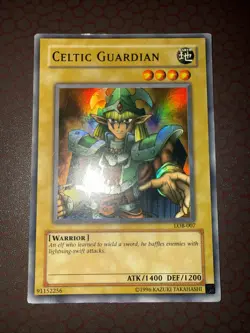 Yu-Gi-Oh! Celtic Guardian - LOB-007 - Super Rare- Unlimited Damaged! - Image 2