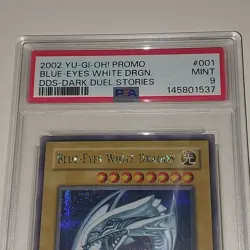 PSA 9 Mint 2002 Yu-Gi-Oh! Blue-Eyes White Dragon Dark Duel Stories DDS-001 Promo - Image 2